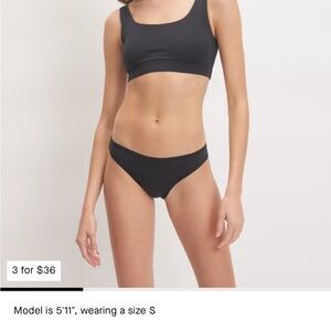 3 Everlane organic cotton bikini underwear